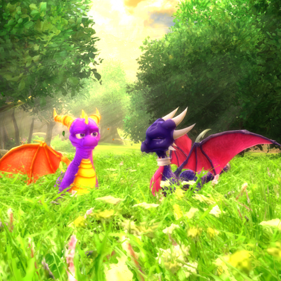 spyro and cynder from the legend of spyro